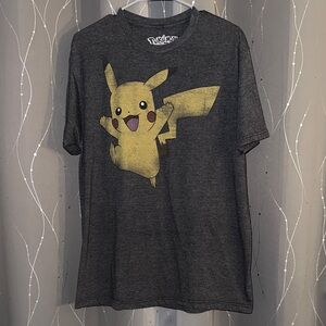 👙Pokemon Running Pikachu Men’s Large T-Shirt - Dark Gray